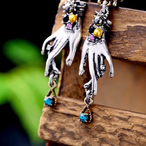 Itsy Bitsy Spider Silver & Gold Antique Earrings - Picture 6 of 7